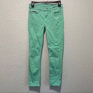 Seven for all Mankind Skinny Cropped Mint Jeans
